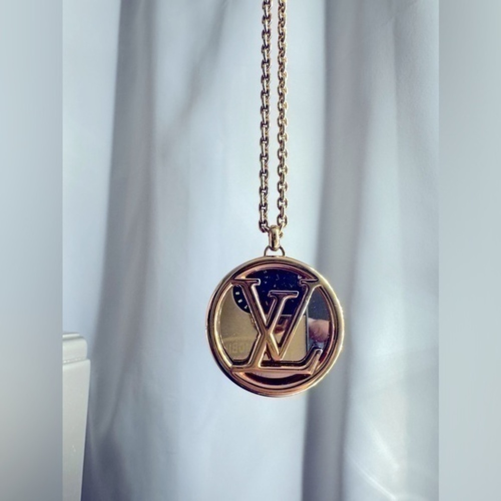Louis Vuitton Gold Mirrored Long Necklace